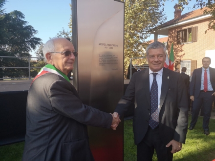 TROFARELLO - Nasce il giardino &quot;Andrea Pininfarina&quot;: inaugurato in via Torino