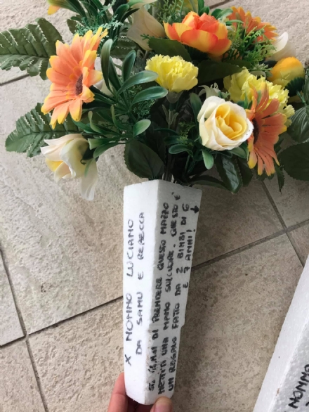 CARMAGNOLA - Rubano i fiori sulla tomba dei nonni con la dedica dei nipotini