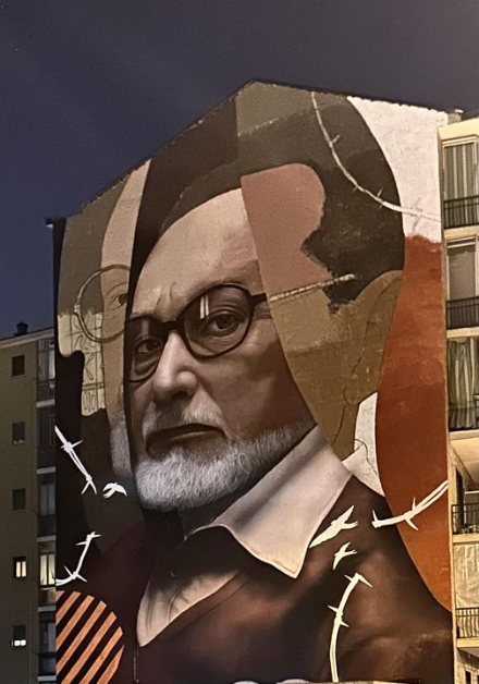 NICHELINO - Terminato il murales di Primo Levi nel Giorno della Memoria