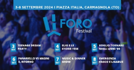 CARMAGNOLA - Sesta edizione del Foro Festival con Elio e le Storie Tese