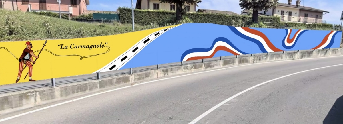 CARMAGNOLA - Il concorso del murales dedicato al Tour de France lo vince Sofia Piovano