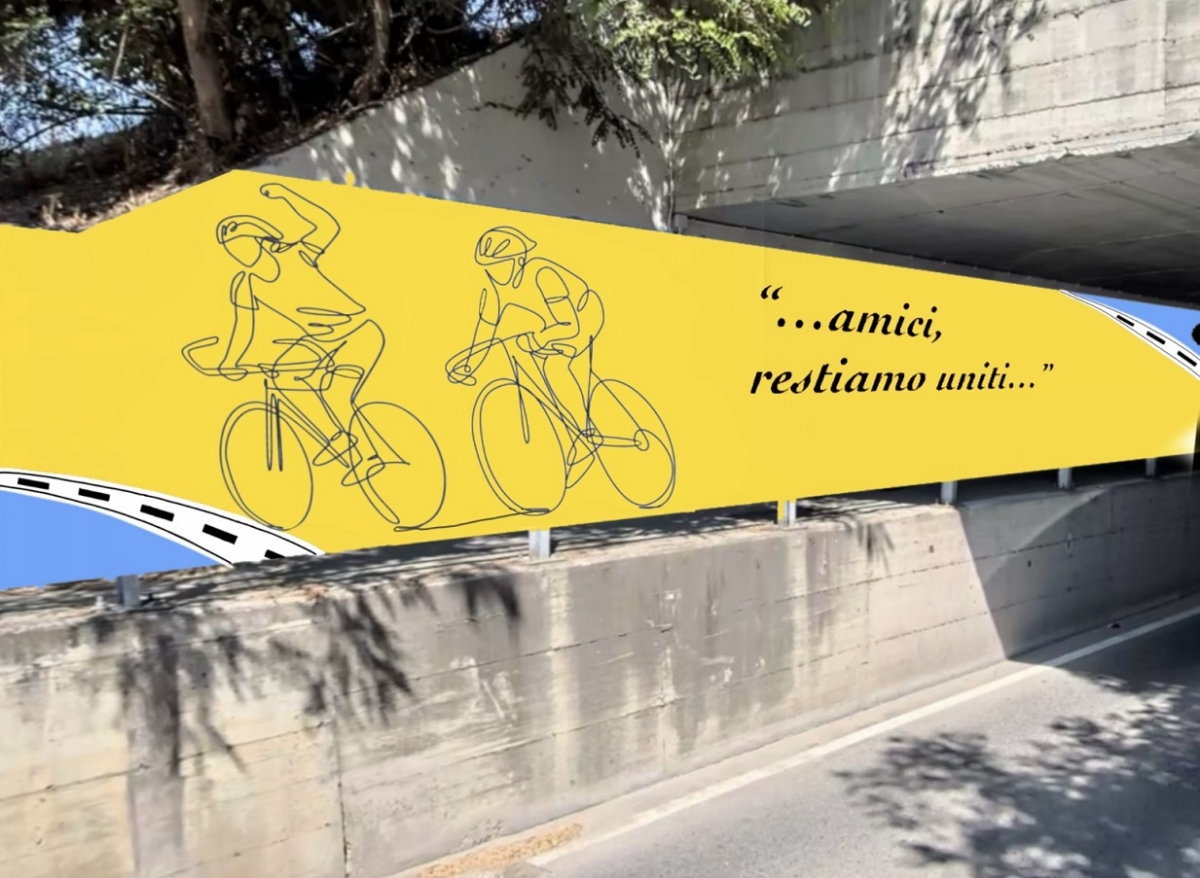 CARMAGNOLA - Il concorso del murales dedicato al Tour de France lo vince Sofia Piovano